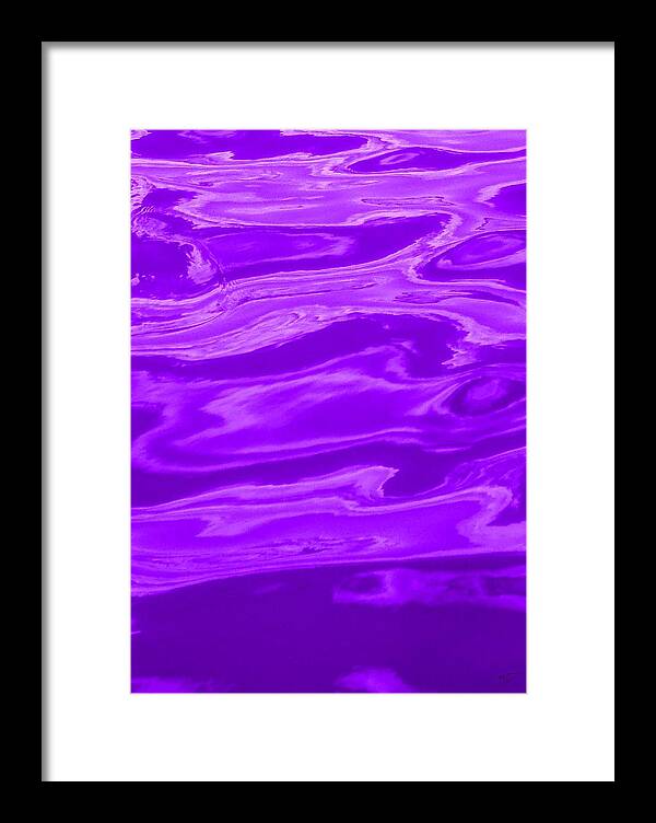 Multi Panel Framed Print featuring the photograph Colored Wave Purple Panel Two by Stephen Jorgensen