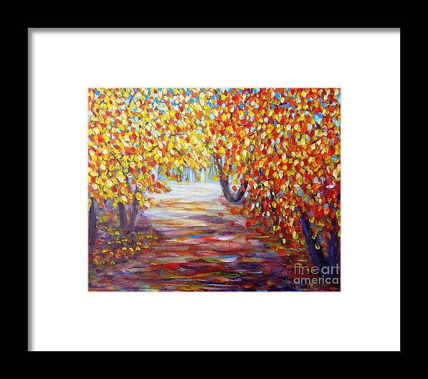 Painting Framed Print featuring the painting Colorful Autumn by Cristina Stefan
