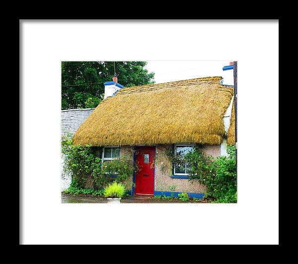 Thatch Framed Print featuring the photograph Colorful Irish Cottage by Norma Brock
