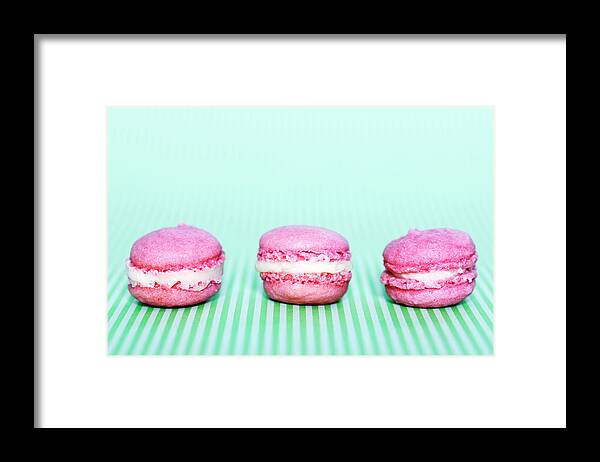Temptation Framed Print featuring the photograph Colorful Macaroons by Tarek El Sombati