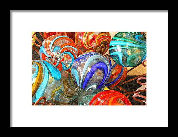 Colorful Framed Print featuring the photograph Colorful Spheres by Lynn Jordan