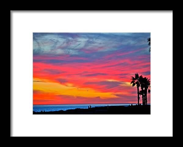 Sunset Framed Print featuring the photograph Colorful Sunset by Liz Vernand