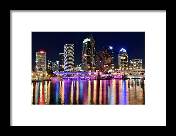 Tampa Framed Print featuring the photograph Colorful Tampa by Frozen in Time Fine Art Photography