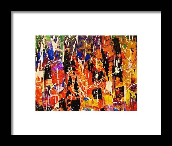 Healing Energy Spiritual Contemporary Art Framed Print featuring the painting Colors 14-2 by Helen Kagan