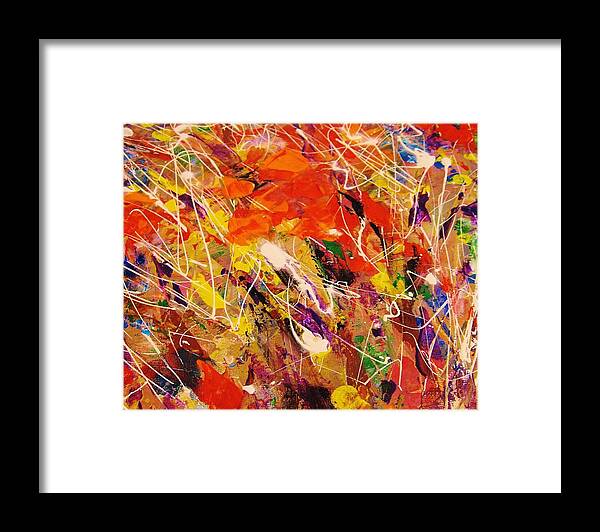 Healing Energy Spiritual Contemporary Art Framed Print featuring the painting Colors 15-3 by Helen Kagan