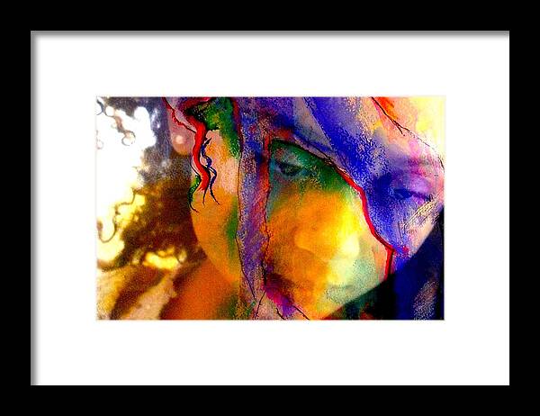 Female Framed Print featuring the photograph The Mask by Jodie Marie Anne Richardson Traugott     aka jm-ART