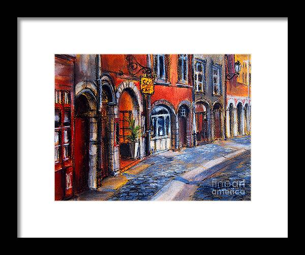 Lyon Framed Print featuring the painting Colors Of Lyon 2 by Mona Edulesco