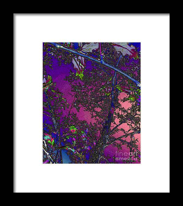Abstract Framed Print featuring the painting Colors of Midnight by Robyn King