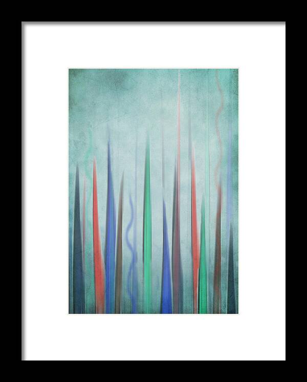 Abstract Framed Print featuring the digital art Colors Rising by Deborah Smith