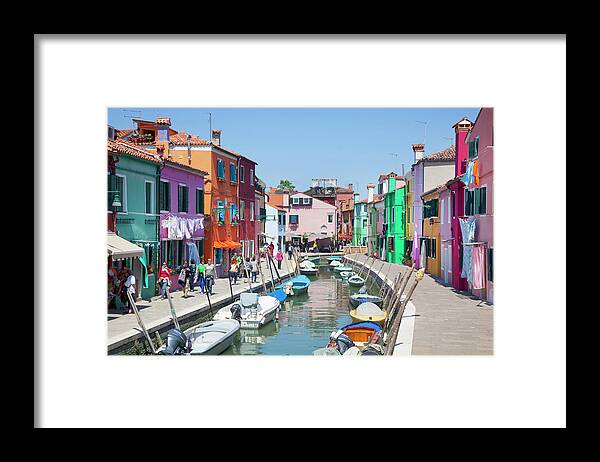 Burano Framed Print featuring the photograph Colourful Buildings by Grant Faint