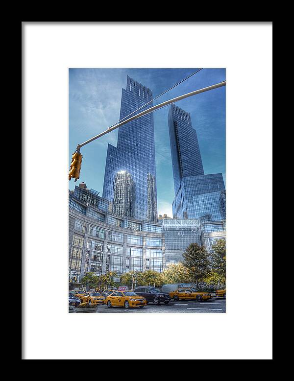 Columbus Circle Framed Print featuring the photograph New York - Columbus Circle - Time Warner Center by Marianna Mills