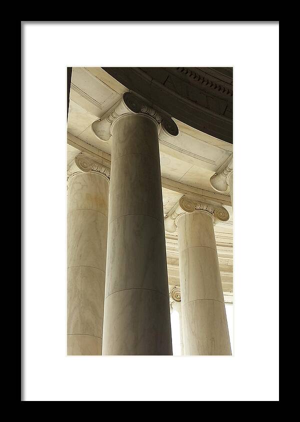 Declaration Of Independence Framed Print featuring the photograph Columns Stand Guard by Kenny Glover