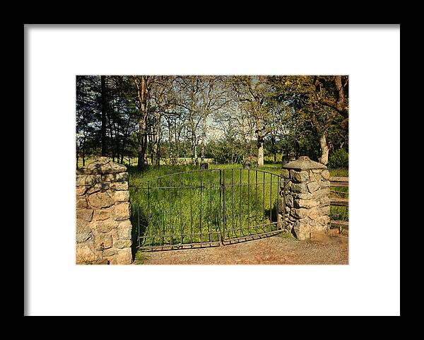 Colwood Pioneer Cemetery Framed Print featuring the photograph Colwood Pioneer Cemetery by Marilyn Wilson