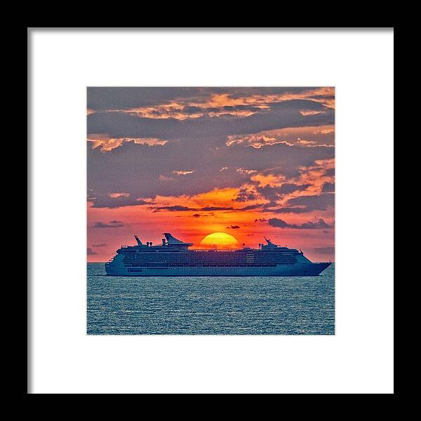 Cruise Ship Framed Print featuring the photograph Come Sail Away by Lori Strock