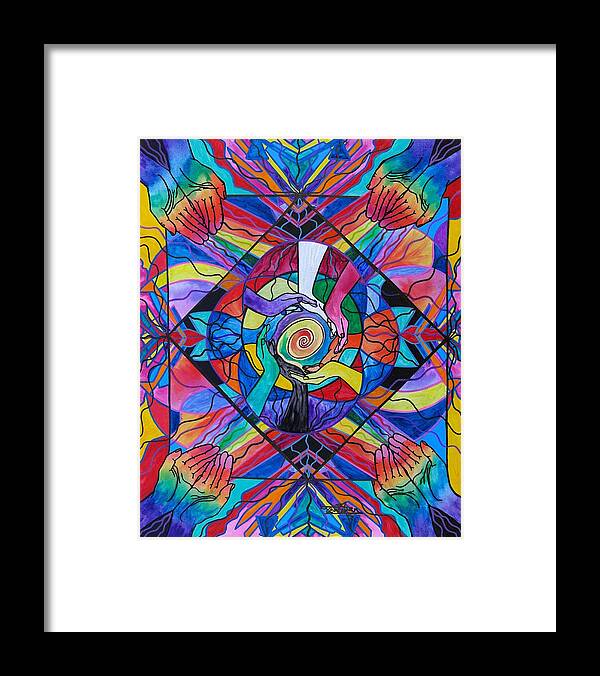 Vibration Framed Print featuring the painting Come Together by Teal Eye Print Store