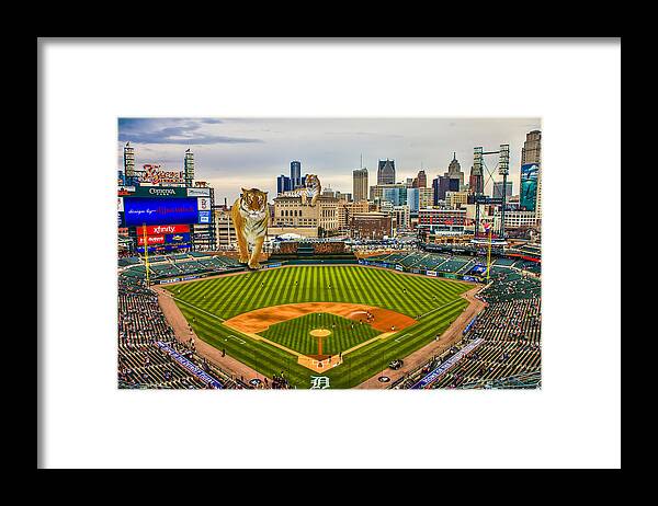 King Kong Framed Print featuring the photograph Comerica Park Detroit MI with the Tigers by Nicholas Grunas