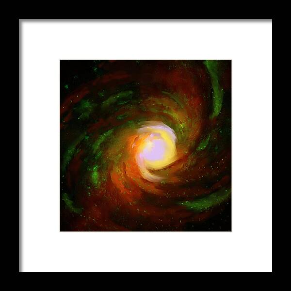 Landscape Enticing Framed Print featuring the digital art Comic Spiral by P Dwain Morris