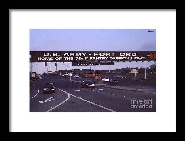 Commander Framed Print featuring the photograph Fort Ord commander Major General Marvin L. Covault 7th Infantry Division 1992 by Monterey County Historical Society