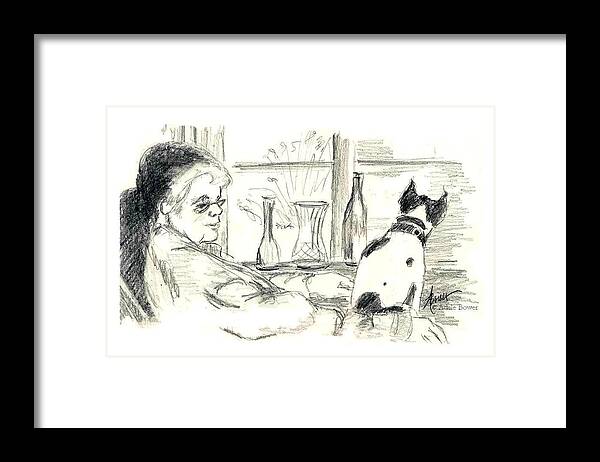 Dog Framed Print featuring the painting Companions by Adele Bower