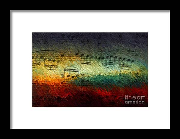 Music Framed Print featuring the digital art Con Fuoco by Lon Chaffin