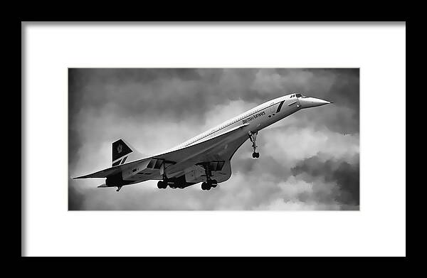 Concorde Supersonic Transport Sst Framed Print featuring the photograph Concorde Supersonic Transport S S T by Wes and Dotty Weber