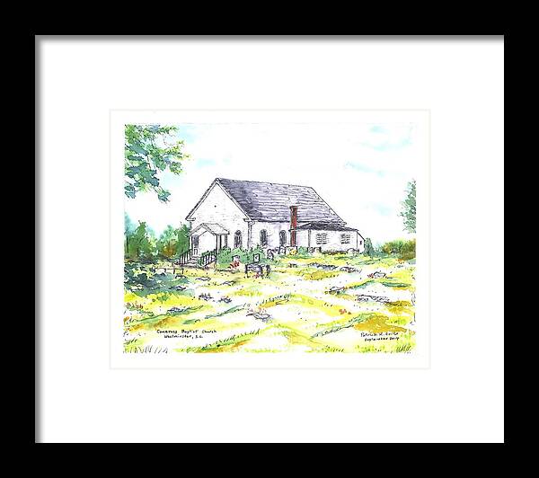 Coneross Framed Print featuring the painting Coneross Baptist by Patrick Grills