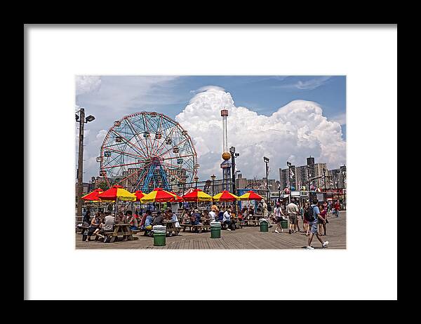 Amusement Park Framed Print featuring the photograph Coney Island June 2013 by Frank Winters