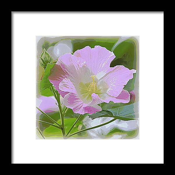 Confederate Rose Framed Print featuring the photograph Confederate Rose Single Pedal by Sheri McLeroy