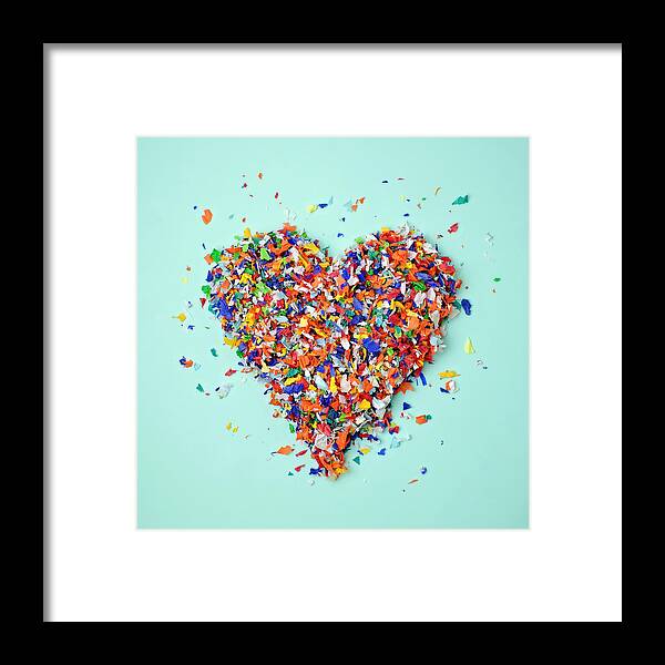 Celebration Framed Print featuring the photograph Confetti Heart by Juj Winn