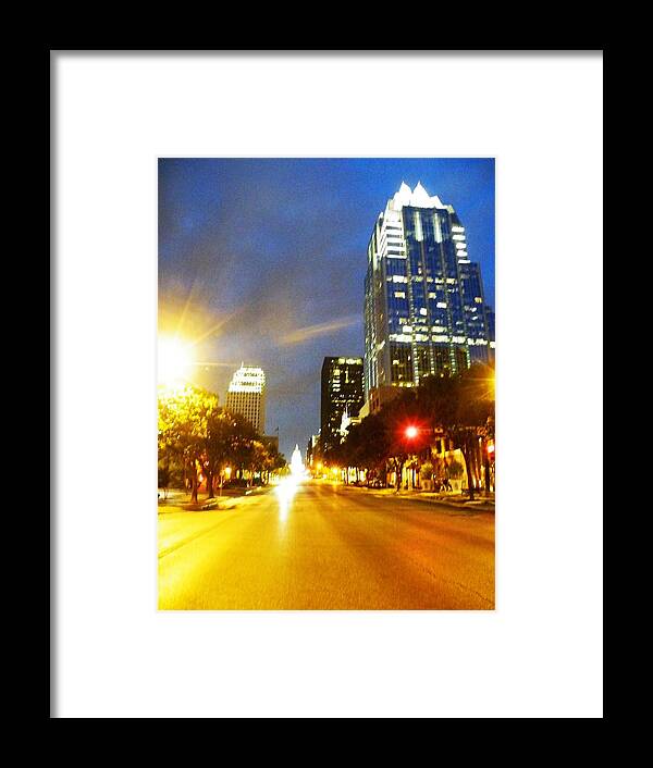 Congress Framed Print featuring the photograph Congress Boulevard Austin by The GYPSY