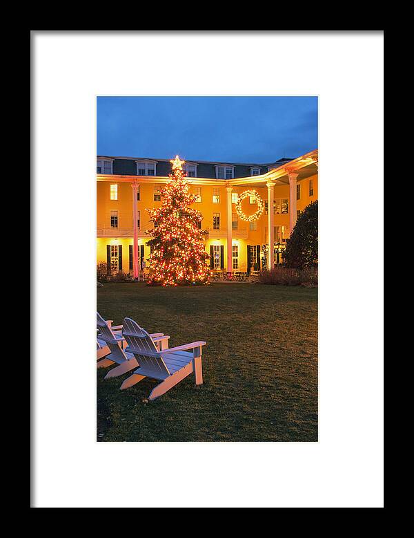 Cape May New Jersey Framed Print featuring the photograph Congress Hall Christmas by Tom Singleton