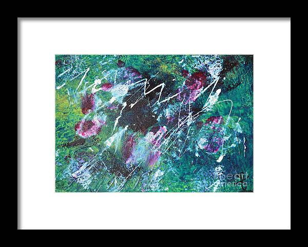 Abstract Painting Paintings Framed Print featuring the painting Connected by Belinda Capol