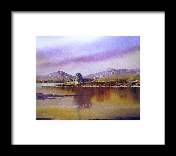 Nature Framed Print featuring the painting Connemara Reflections by Roland Byrne