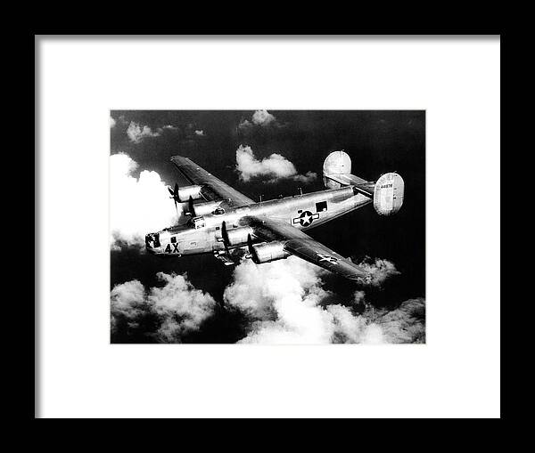 Vehicle Framed Print featuring the photograph Consolidated B-24 Liberator Heavy Bomber by Nara/science Photo Library