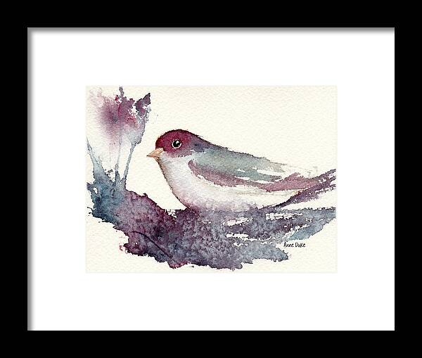 Birds Framed Print featuring the painting Contented by Anne Duke