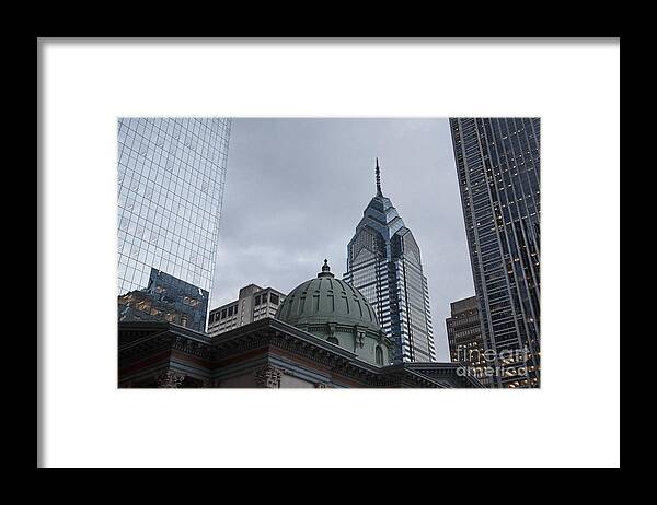 Architecture Framed Print featuring the photograph Contrast of Old and New V2 by Douglas Barnard
