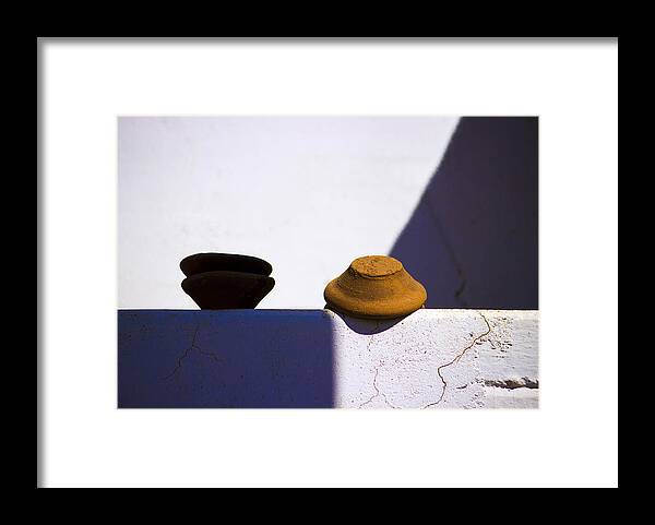 Diya Framed Print featuring the photograph Contrasting Lives - Empty Diwali Oil Lamps by Prakash Ghai