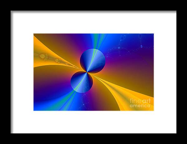 Abstract Framed Print featuring the digital art Convergent by Kerri Mortenson
