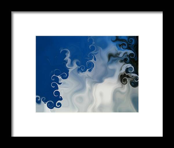 Clouds Framed Print featuring the digital art Conversing With Clouds by Wendy J St Christopher