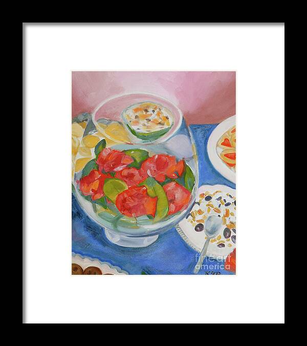 Floral Framed Print featuring the painting Cookies and Camellias by Karen Francis