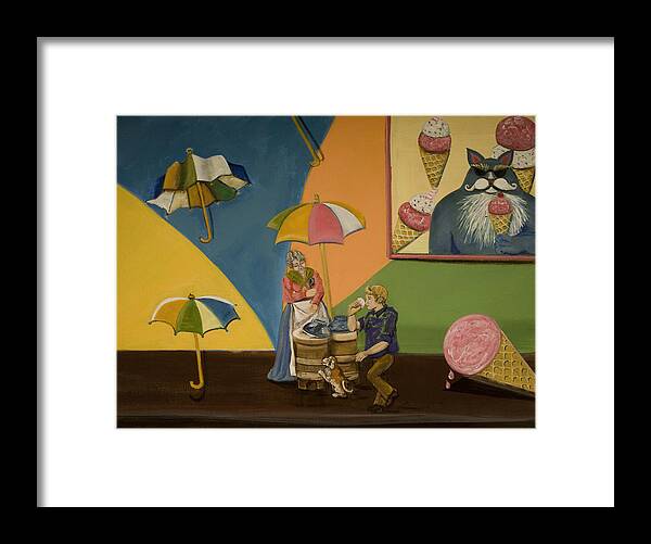 Susan Culver Art Prints Framed Print featuring the painting Cool Cat by Susan Culver