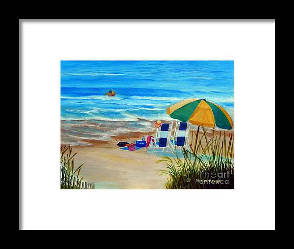 Canvas Prints Framed Print featuring the painting Cooling Off by Shelia Kempf