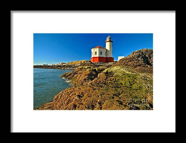 Coquille River Lighthouse Framed Print featuring the photograph Coquille Lighthouse by Adam Jewell
