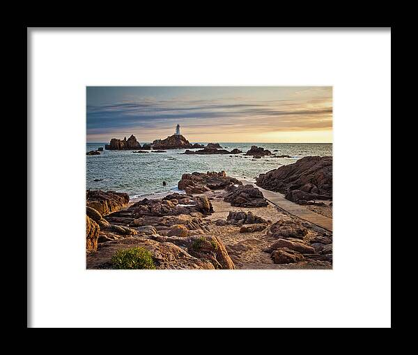 Tide Framed Print featuring the photograph Corbiere Lighthouse, Jersey, Channel by Vfka