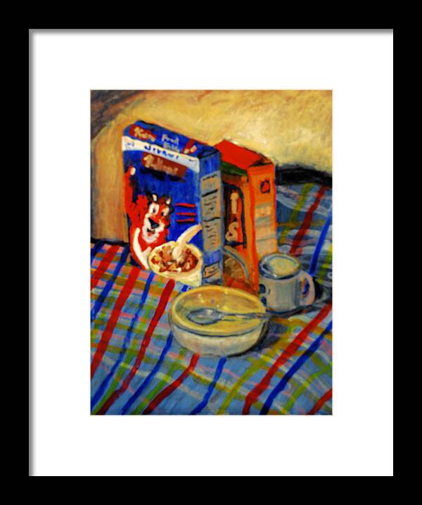 Still Life Framed Print featuring the painting Corn Flakes by Michael Daniels