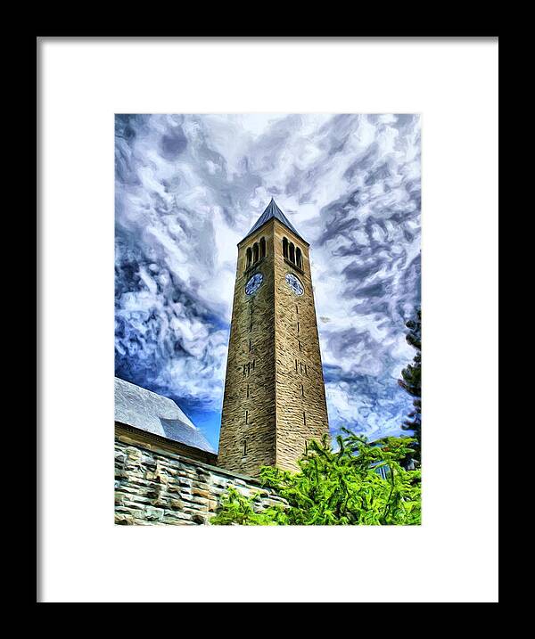 Cornell Framed Print featuring the photograph Cornell Clock Tower by Russ Considine