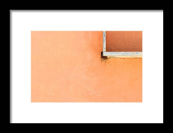 Orange Wall Framed Print featuring the photograph Corner Shot by Prakash Ghai