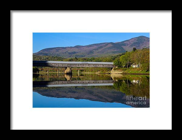 Cornish Framed Print featuring the photograph Cornish Windsor Covered Bridge 1 by Edward Fielding