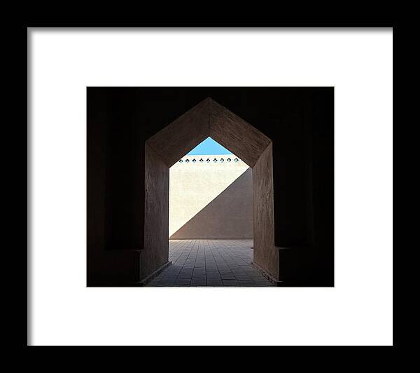 Tranquility Framed Print featuring the photograph Corridor Inside Uyghur Mosque by Matteo Colombo