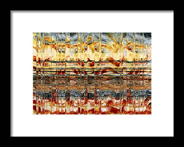 Abstract Landscape Framed Print featuring the digital art Corroboree Dreamtime by Pamela Iris Harden
